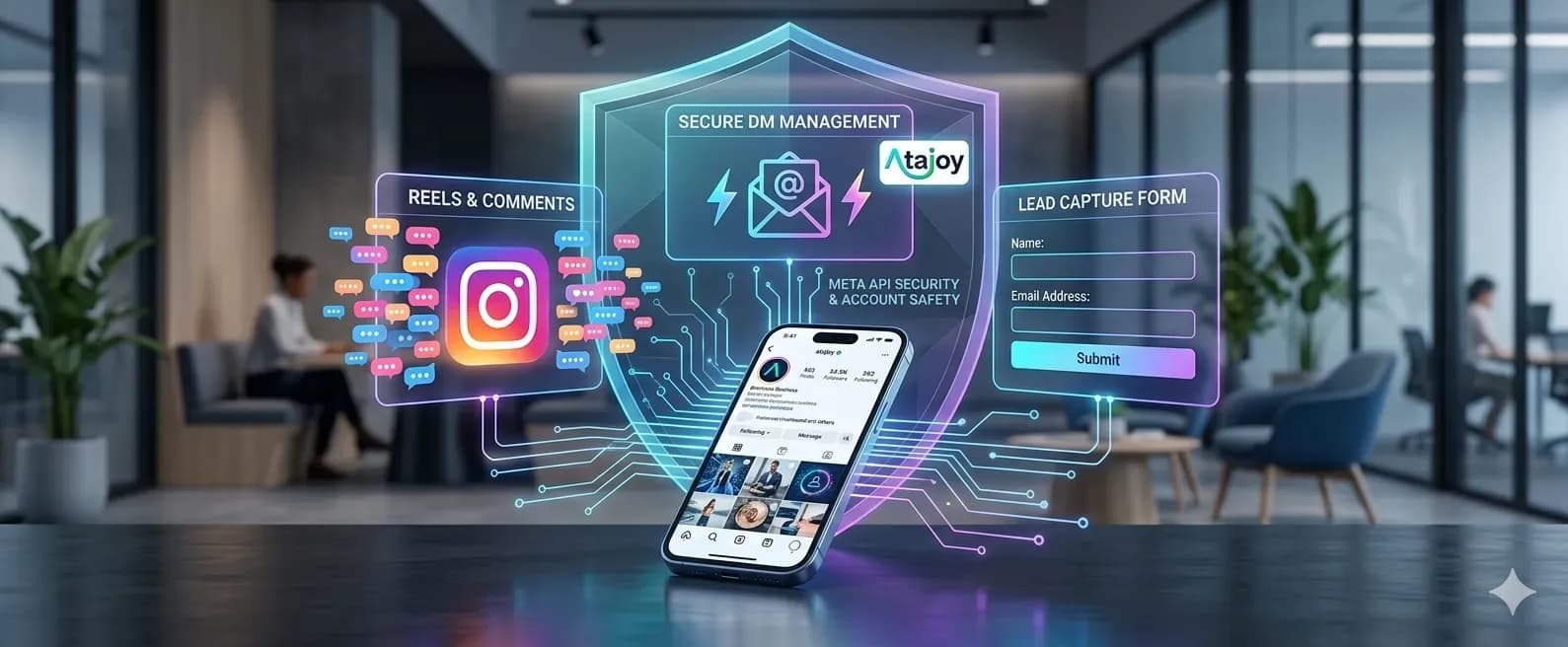 Atajoy Manages DMs, Comments, and Reels securely